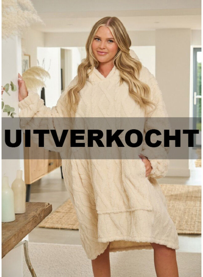 Hoodie Deken Creme Patroon
