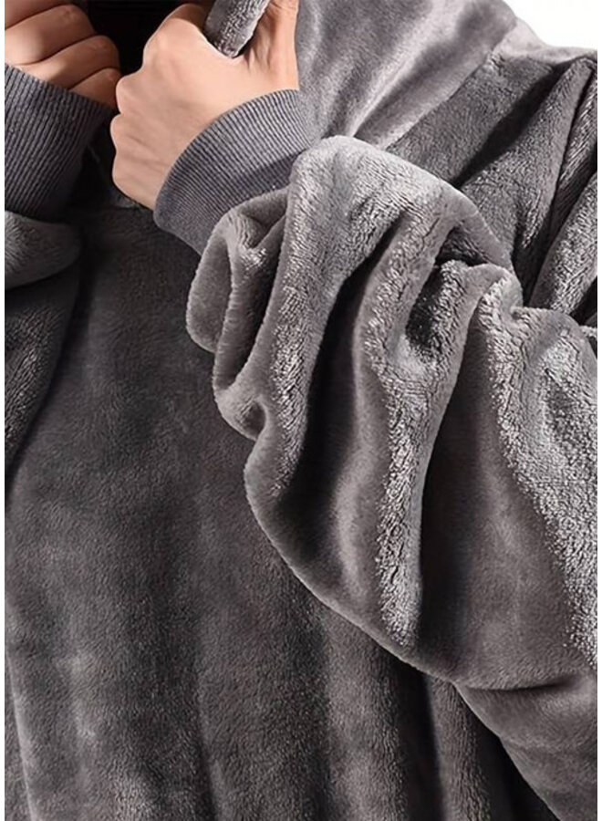 Snuggle Hoodie Telefoon Vakje Grijs