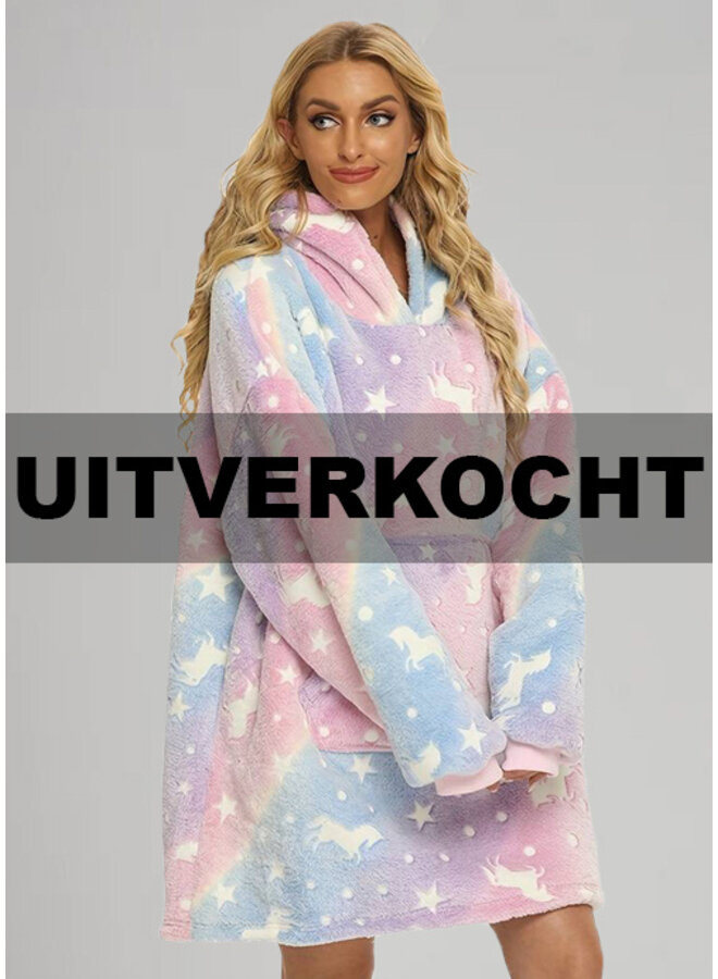 Hoodie Deken Tie Dye Sterren Glow In The Dark