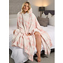 Snuggle Hoodie Poncho Geruit Roze