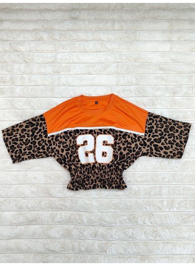 Oversized Top Panter Oranje - 3 Rijen