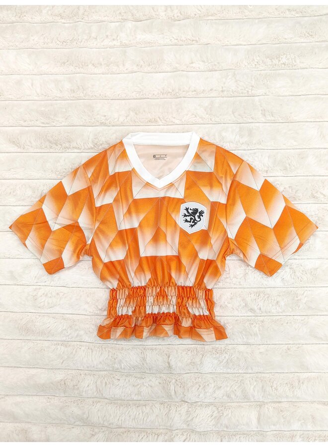 Crop Top Oranje Retro - 3 Rijen