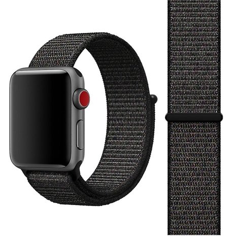 Strap-it Strap-it Bracelet nylon Apple Watch (noir) 