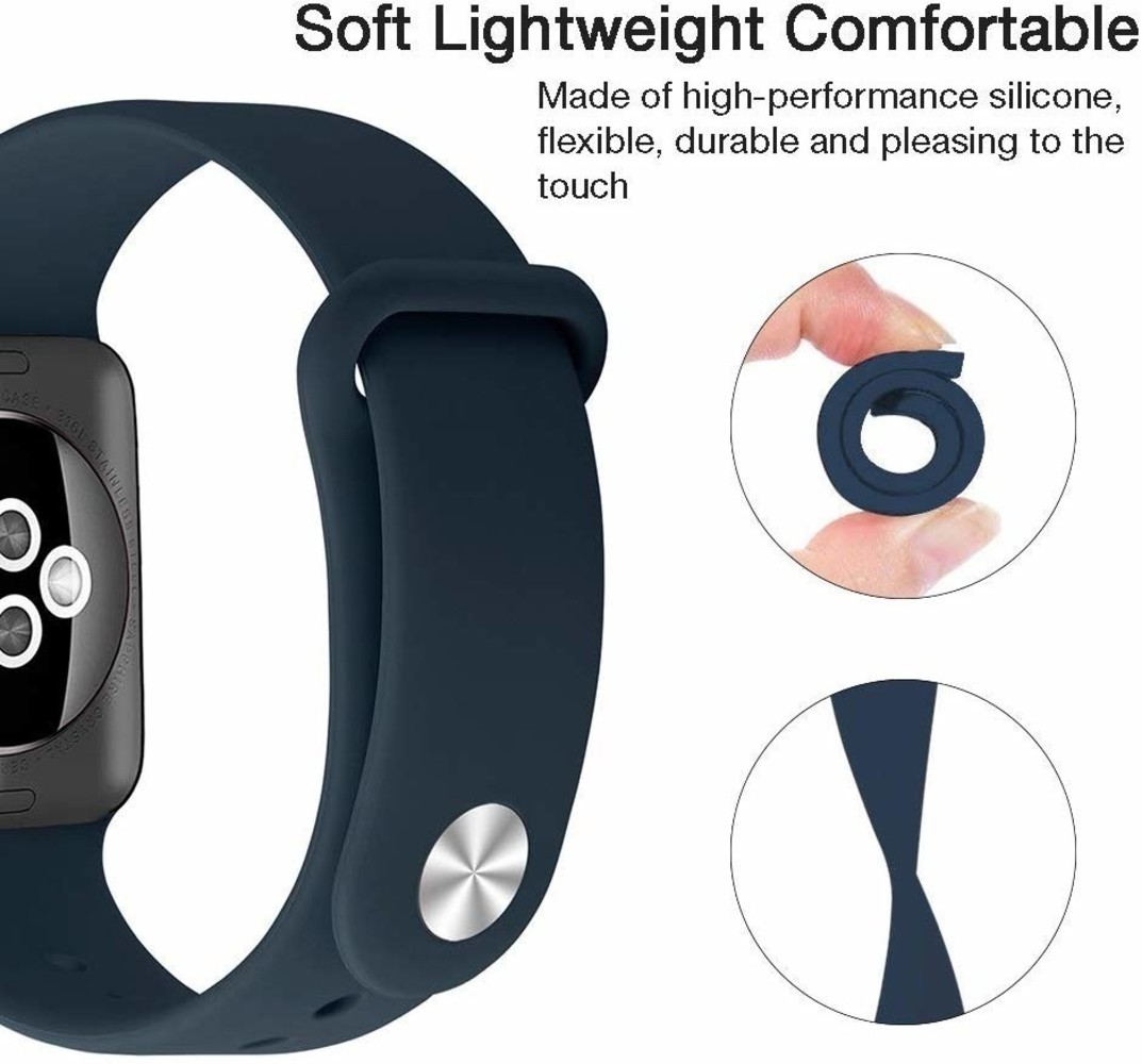 Strap-it Strap-it Bracelet silicone Apple Watch (bleu)