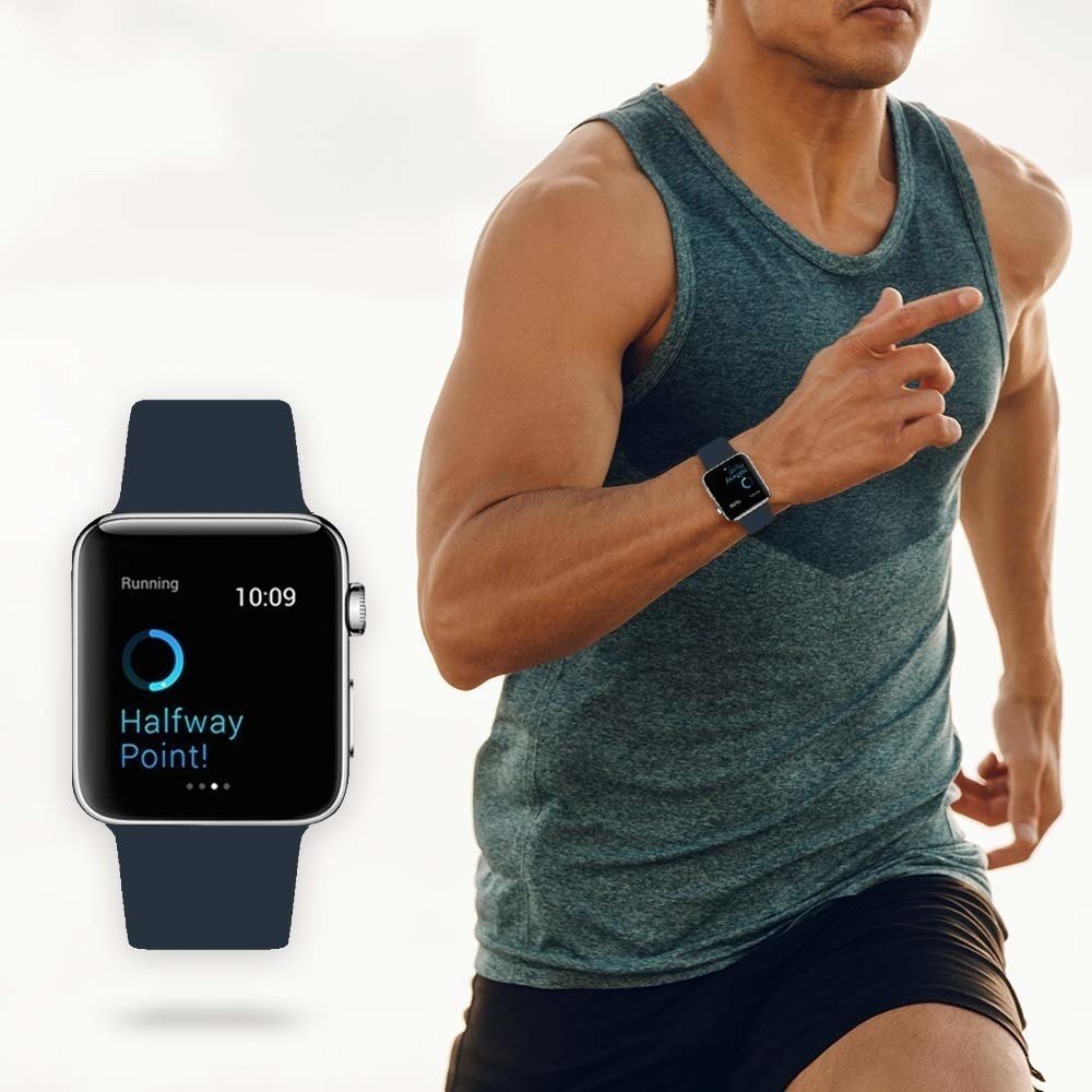 Strap-it Strap-it Bracelet silicone Apple Watch (bleu)