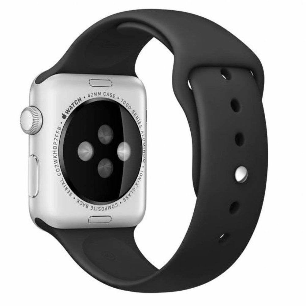 Strap-it Strap-it Bracelet silicone Apple Watch (noir)