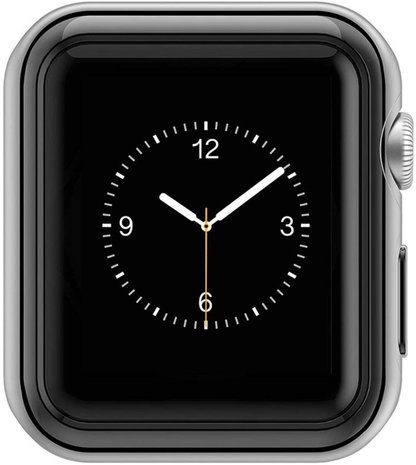 Strap-it Strap-ItCoque de protection Apple Watch TPU (noir métallique)
