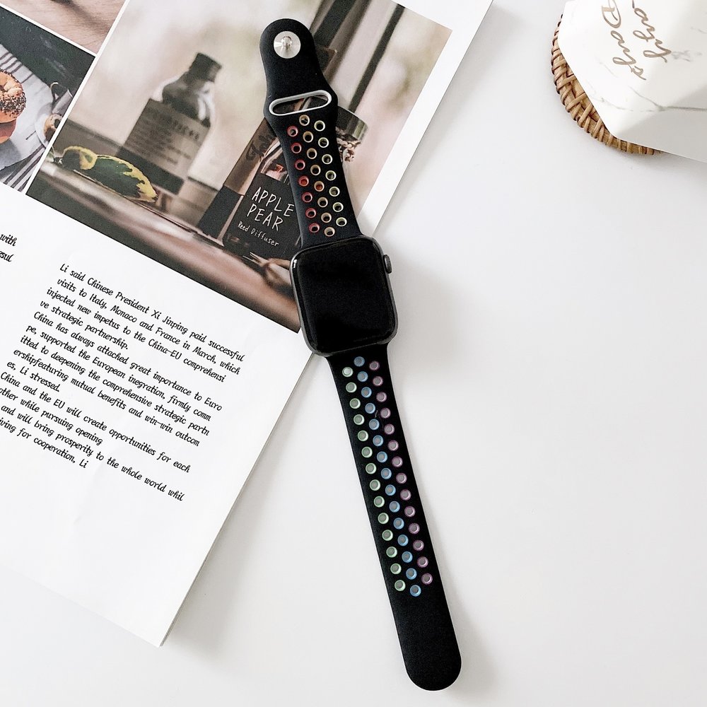 Strap-it Strap-it Bracelet sport Apple Watch (noir / multicolore)