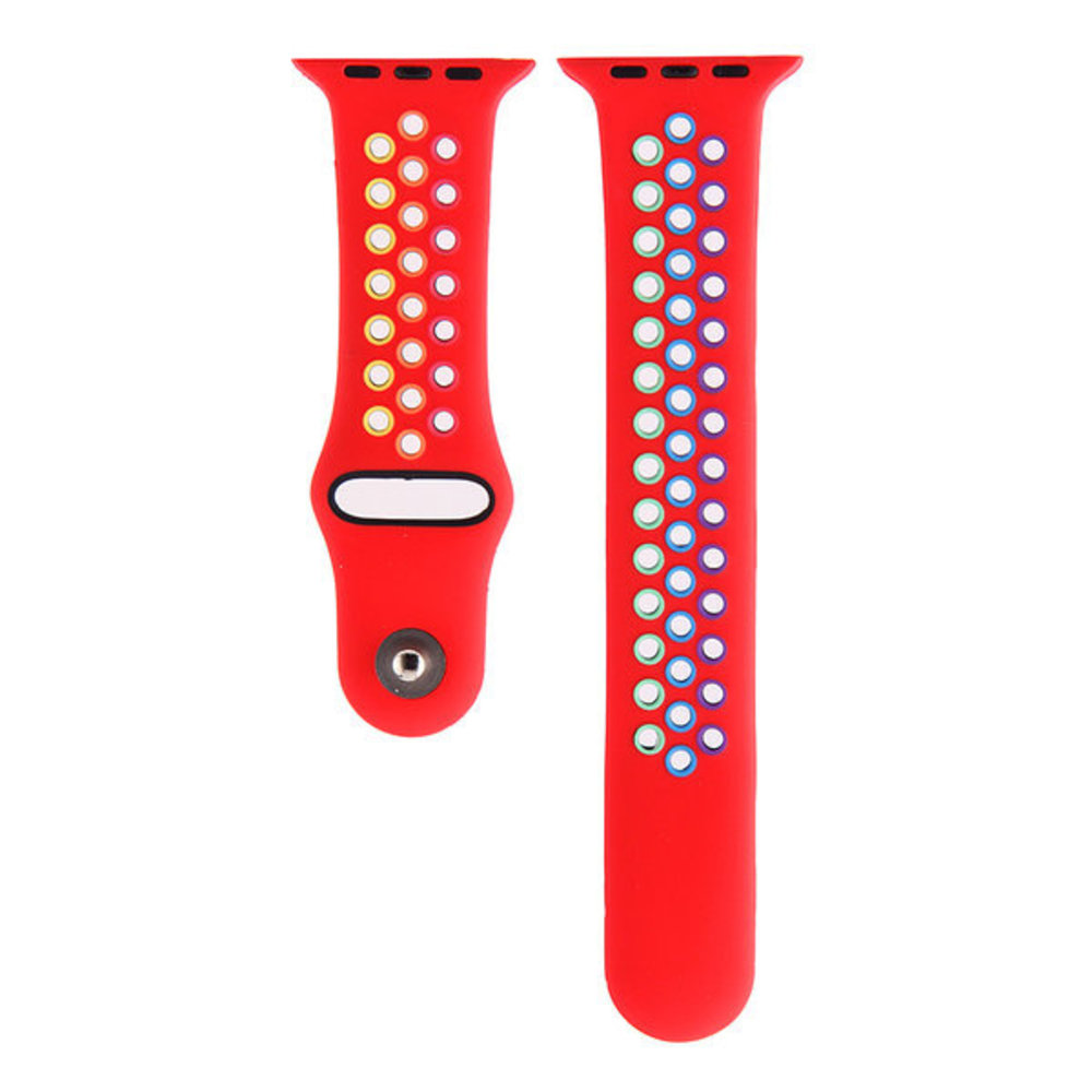 Strap-it Strap-it Bracelet sport Apple Watch (rouge / multicolore)