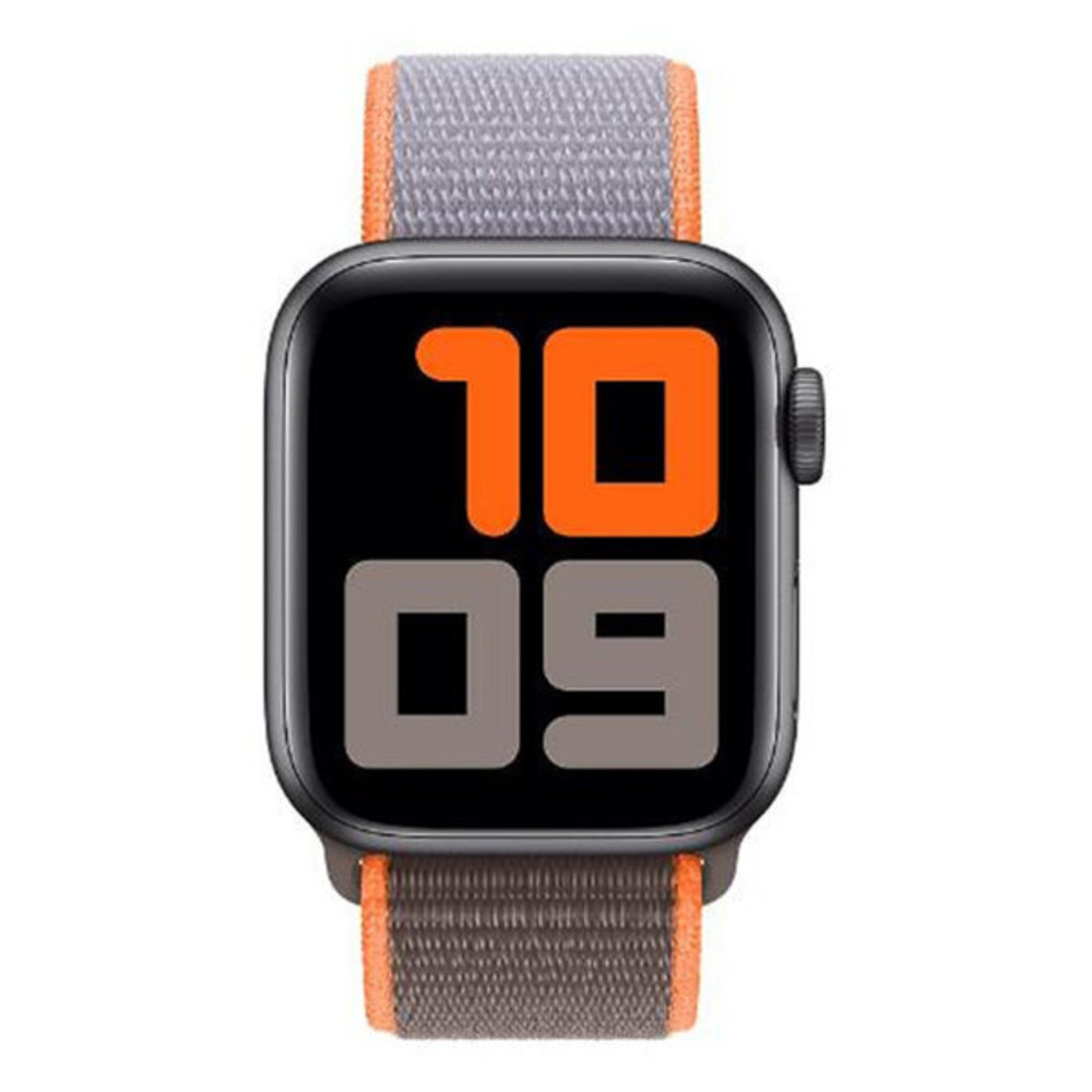 Strap-it Strap-it Bracelet nylon Apple Watch (marron / orange) 