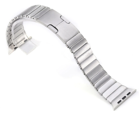 Strap-it Strap-it Bracelet en métal de luxe pour Apple Watch (argent)