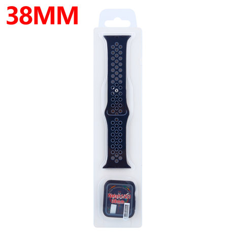 Strap-it Strap-it Bracelet sport Apple Watch + Strap-It Étui TPU (noir/gris)