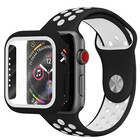 Strap-it Strap-it Bracelet sport Apple Watch + Strap-It Étui TPU (noir/blanc)