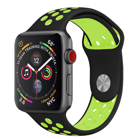 Strap-it Strap-it Bracelet sport Apple Watch + Strap-It Étui TPU (noir/jaune)