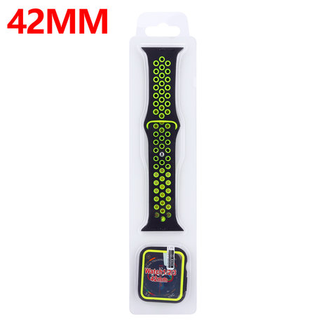 Strap-it Strap-it Bracelet sport Apple Watch + Strap-It Étui TPU (noir/jaune)