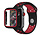 Strap-it Bracelet sport Apple Watch + Strap-It Étui TPU (noir/rouge)