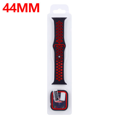 Strap-it Strap-it Bracelet sport Apple Watch + Strap-It Étui TPU (noir/rouge) Strap-it Strap-it Bracelet sport Apple Watch + Strap-It Étui TPU (noir/rouge)