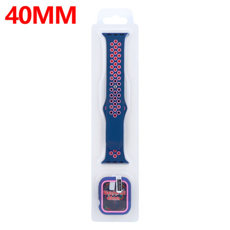 Strap-it Strap-it Bracelet sport Apple Watch + Strap-It Étui TPU (bleu/rose)