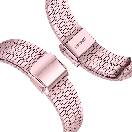 Strap-it Strap-it Bracelet Apple Watch acier inoxydable (rose)