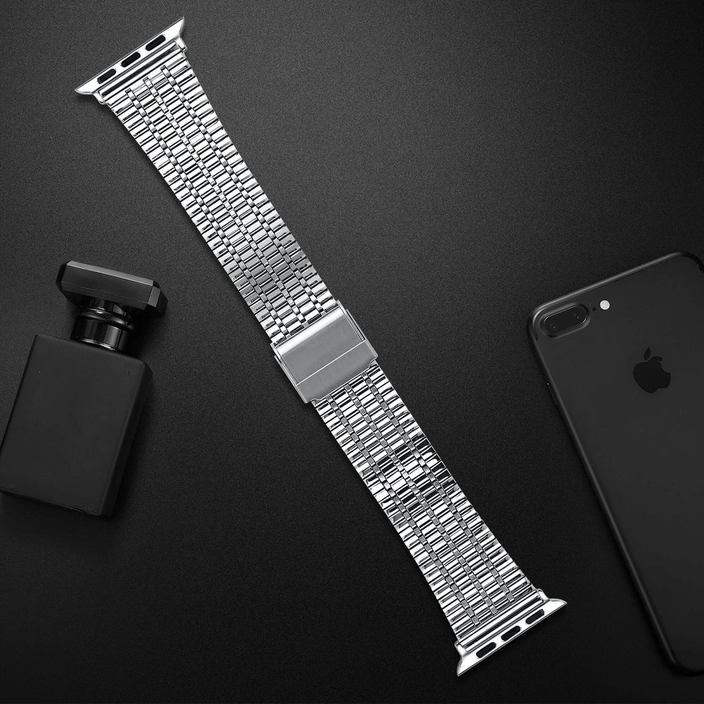 Strap-it Strap-it Bracelet Apple Watch acier inoxydable (argent) Strap-it Strap-it Bracelet Apple Watch acier inoxydable (argent)