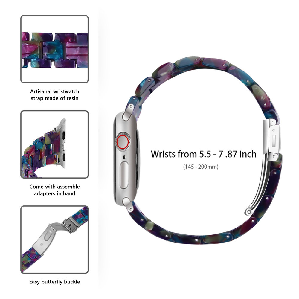 Strap-it Strap-it Bracelet résine Apple Watch (violet coloré)