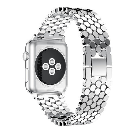 Strap-it Strap-it Bracelet acier poisson Apple Watch (argent)