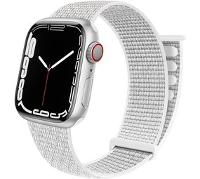 Strap-it Bracelet Apple Watch nylon (blanc)