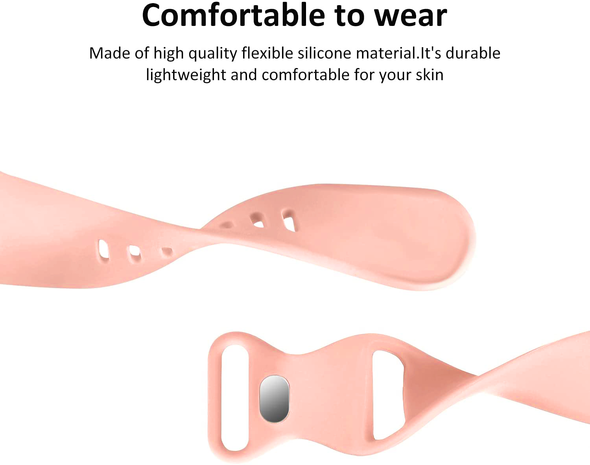 Strap-it Strap-it Bracelet Apple Watch silicone (rose clair)