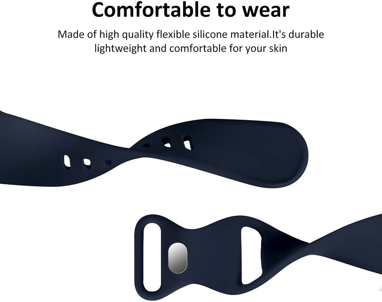 Strap-it Strap-it Bracelet Apple Watch silicone (bleu foncé)