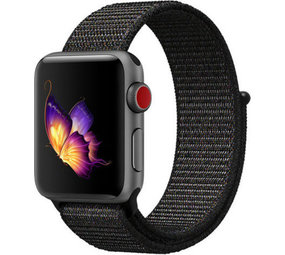 Strap-it Bracelet nylon Apple Watch (noir) 