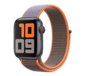 Strap-it Bracelet nylon Apple Watch (marron / orange) 