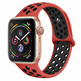 Strap-it Bracelet sport Apple Watch (rouge/noir)