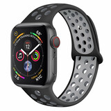 Strap-it Bracelet sport Apple Watch (noir/gris)