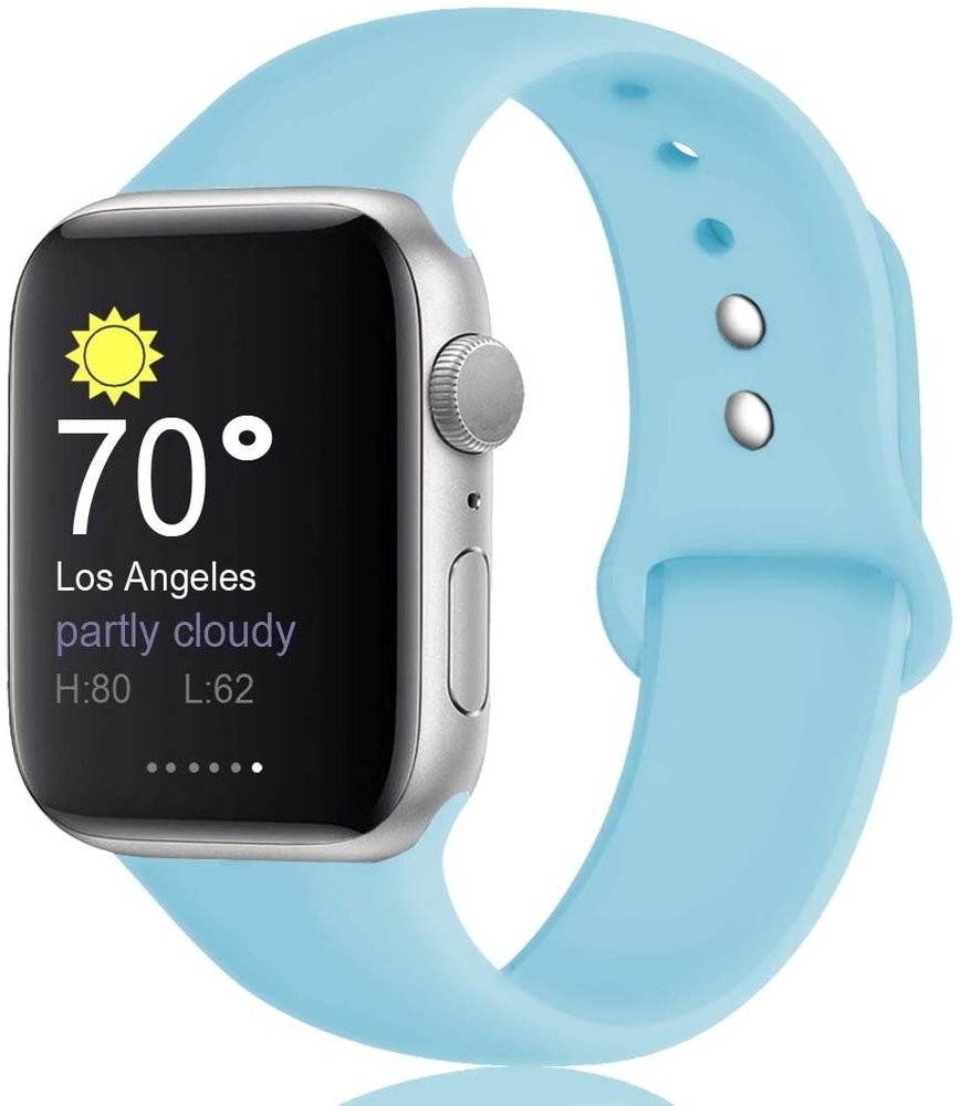 Strap-it Strap-it Bracelet silicone Apple Watch (bleu aqua)