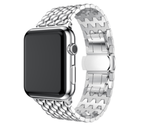 Strap-it Bracelet acier dragon Apple Watch (argent)