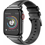 Strap-it Bracelet cuir Apple Watch (noir)