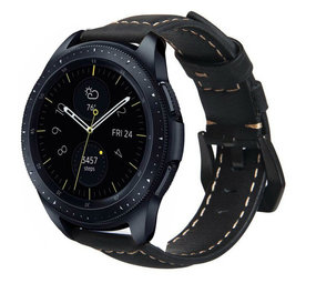 Strap-it Bracelet cuir Samsung Galaxy Watch 42mm (noir)