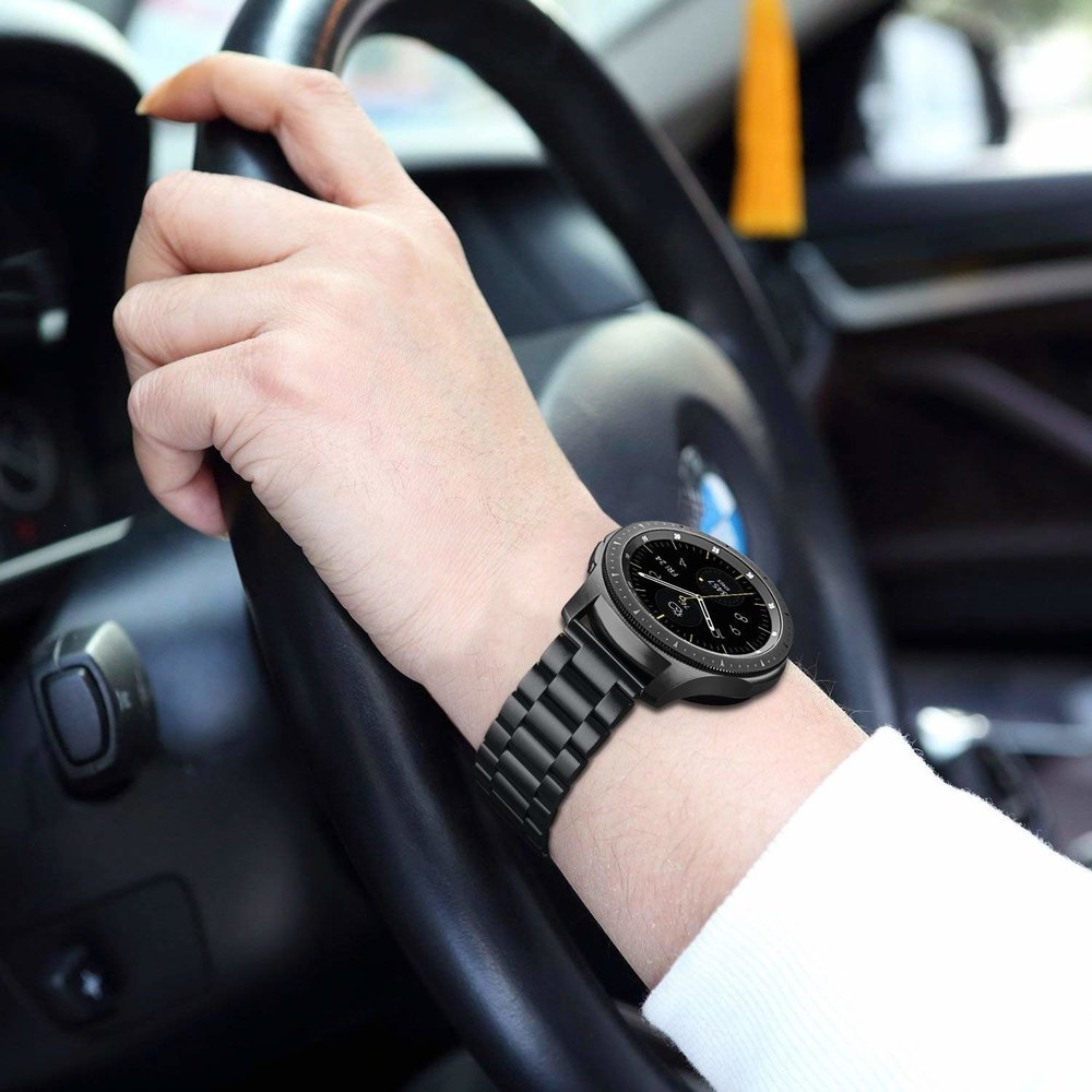 Strap-it Strap-it Bracelet acier Samsung Galaxy Watch 42mm (noir) Strap-it Strap-it Bracelet acier Samsung Galaxy Watch 42mm (noir)