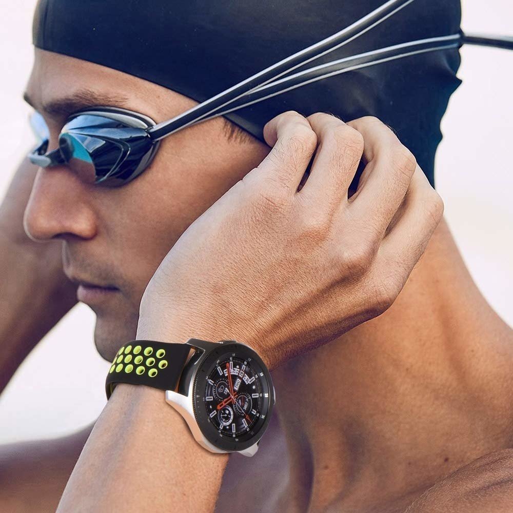 Strap-it Strap-it Bracelet sport Samsung Galaxy Watch 46mm (noir/jaune) Strap-it Strap-it Bracelet sport Samsung Galaxy Watch 46mm (noir/jaune)