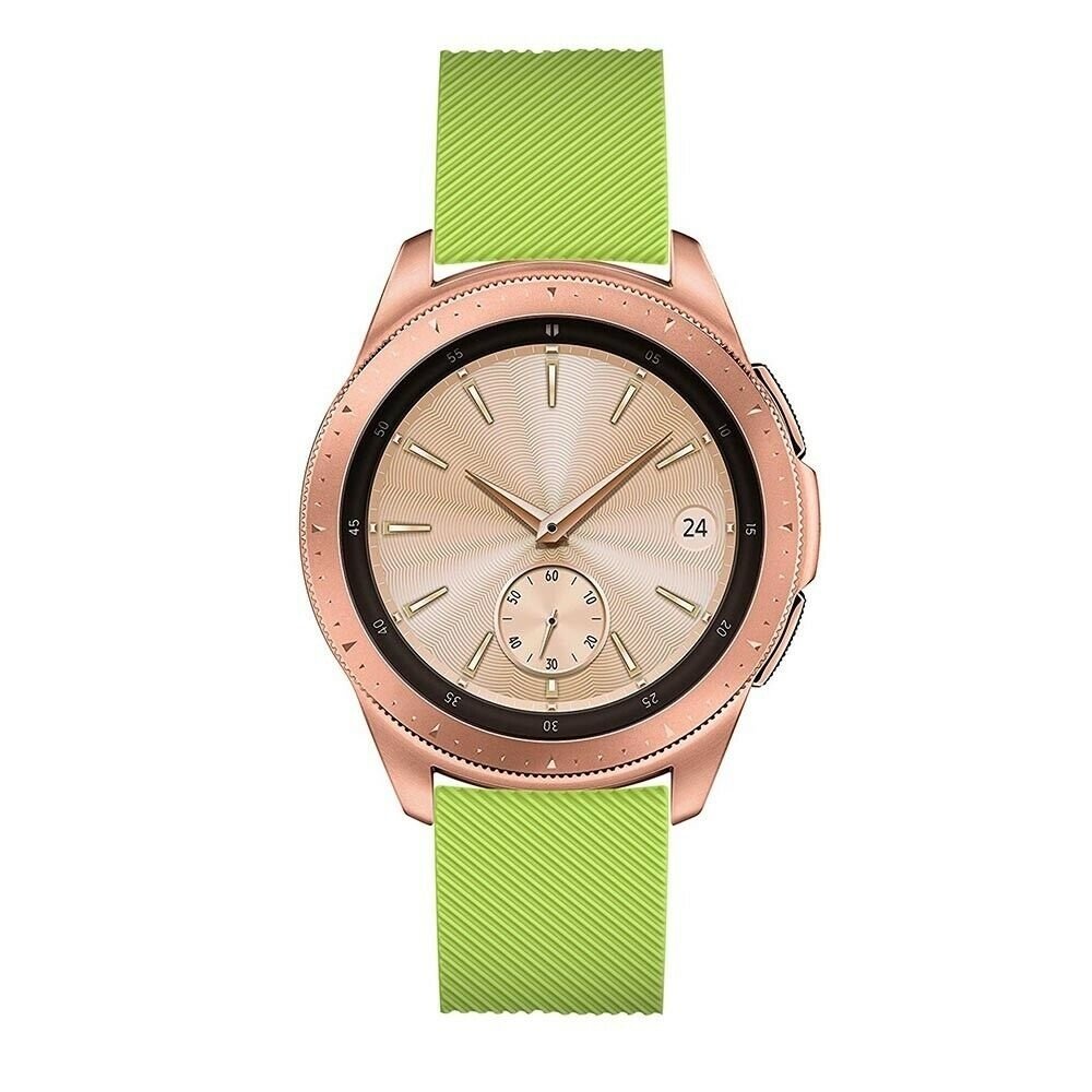 Strap-it Strap-it Bracelet silicone Samsung Galaxy Watch 42mm (vert clair)