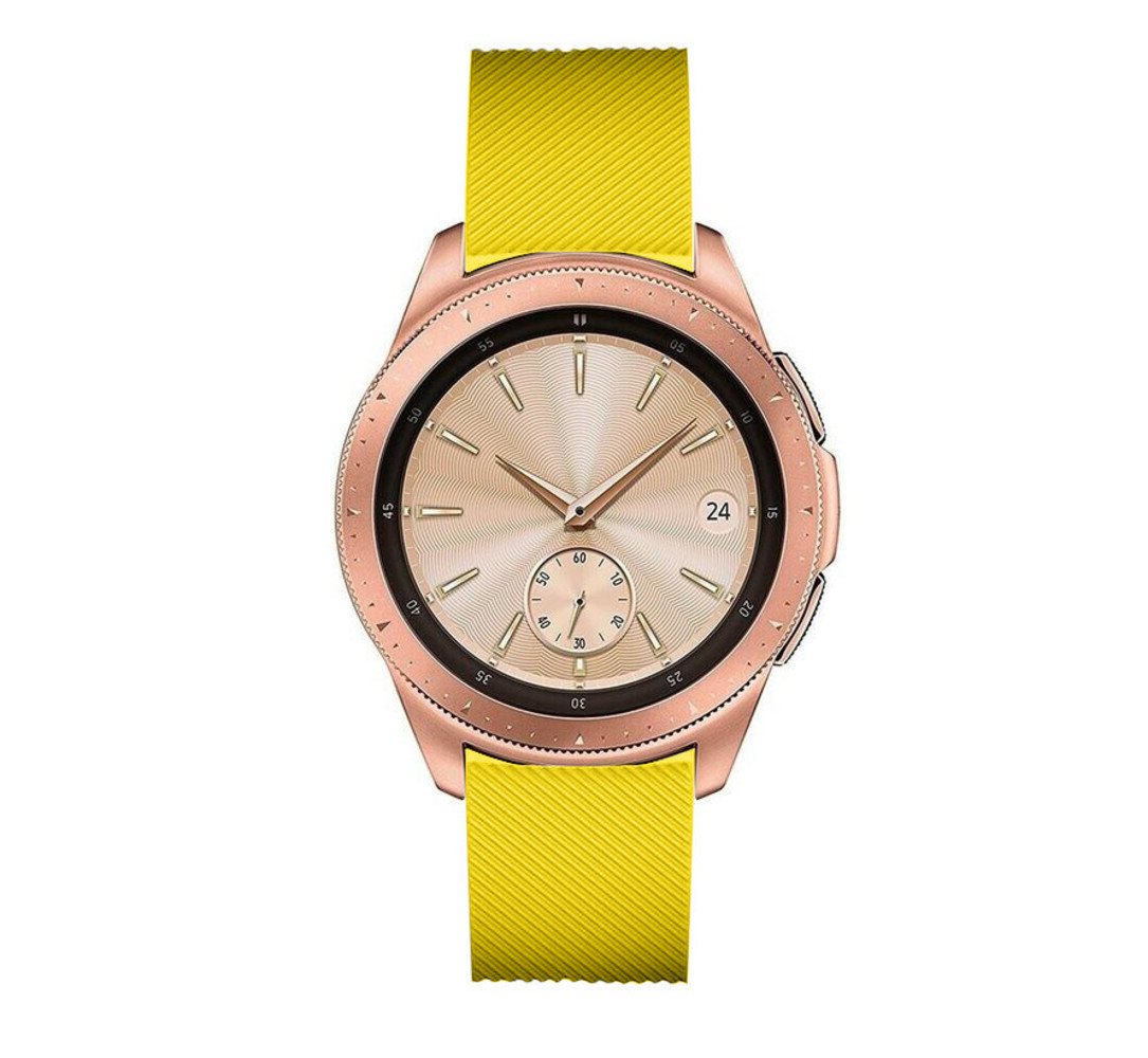 Strap-it Strap-it Bracelet silicone Samsung Galaxy Watch  42mm (Jaune)