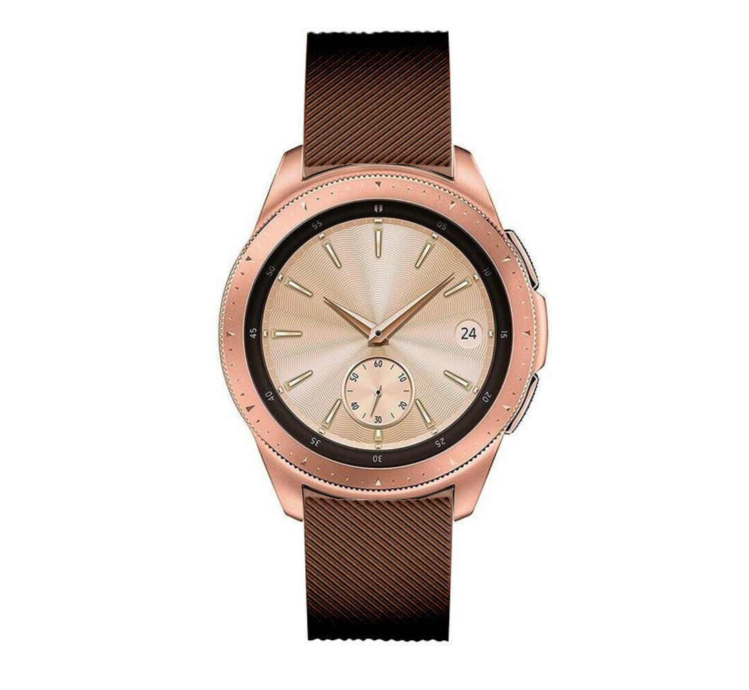 Strap-it Strap-it Bracelet silicone Samsung Galaxy Watch 42mm (marron café)