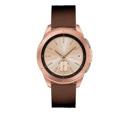 Strap-it Strap-it Bracelet silicone Samsung Galaxy Watch 42mm (marron café)