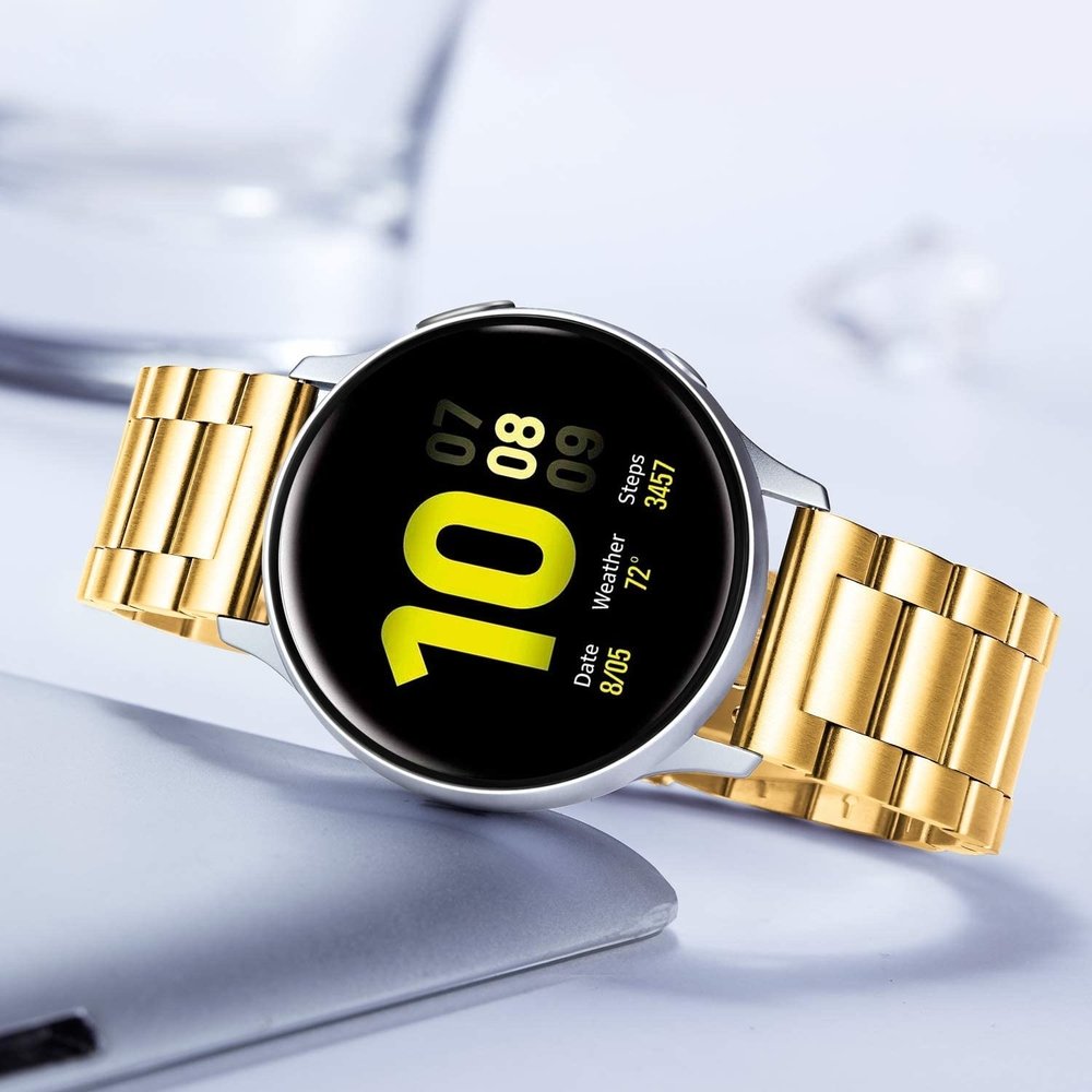 Strap-it Strap-it Bracelet acier Samsung Galaxy Watch Active (or)