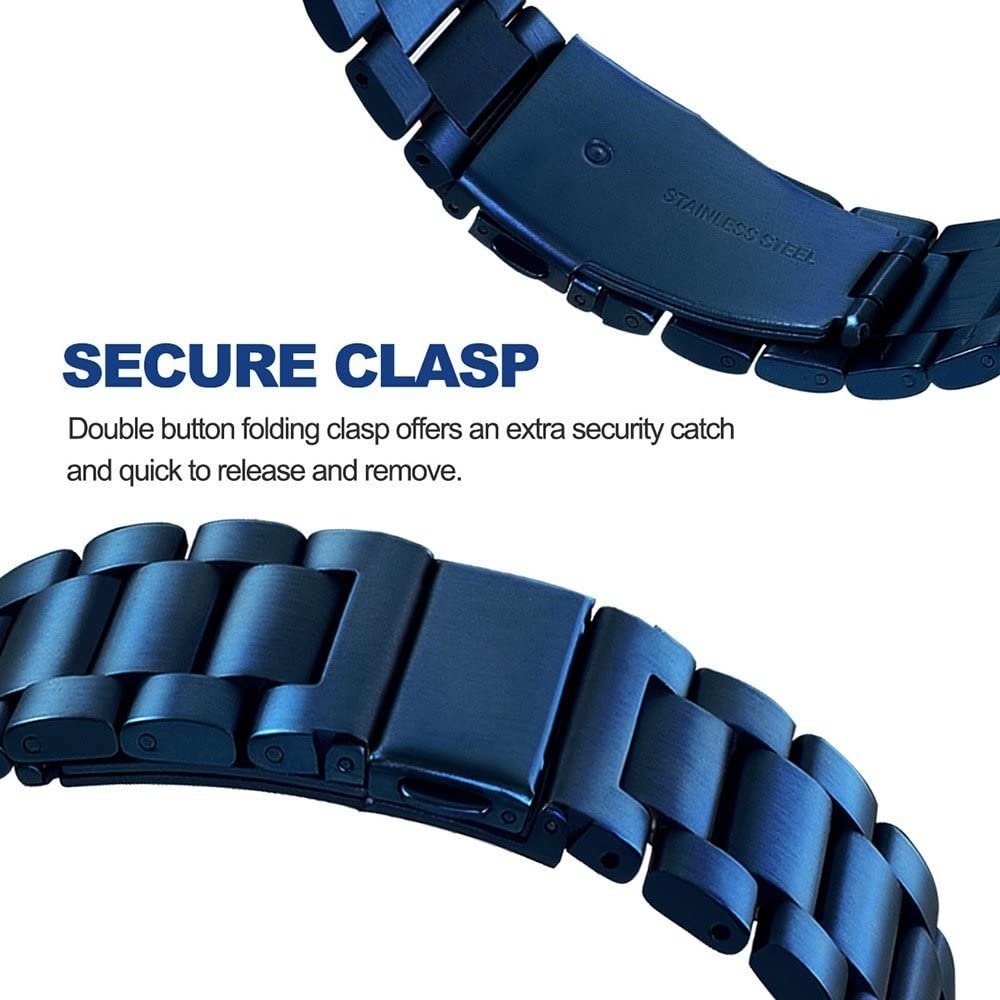 Strap-it Strap-it Bracelet acier Samsung Galaxy Watch 42mm (bleu)