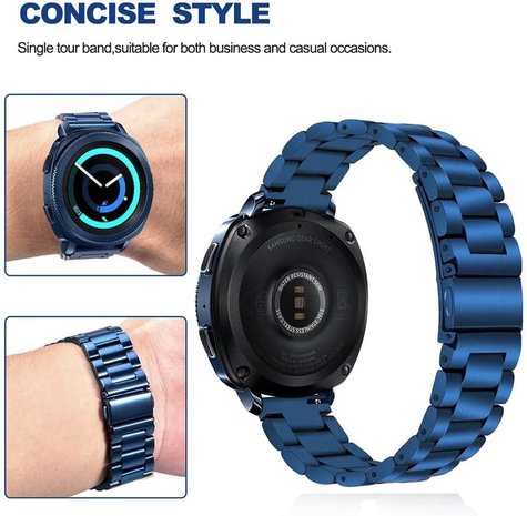 Strap-it Strap-it Bracelet acier Samsung Galaxy Watch 42mm (bleu)