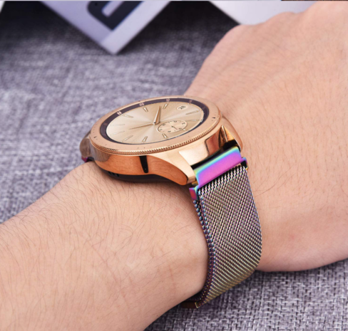 Strap-it Strap-it Bracelet Milanais Samsung Galaxy Watch 42mm (arc-en-ciel) Strap-it Strap-it Bracelet Milanais Samsung Galaxy Watch 42mm (arc-en-ciel)