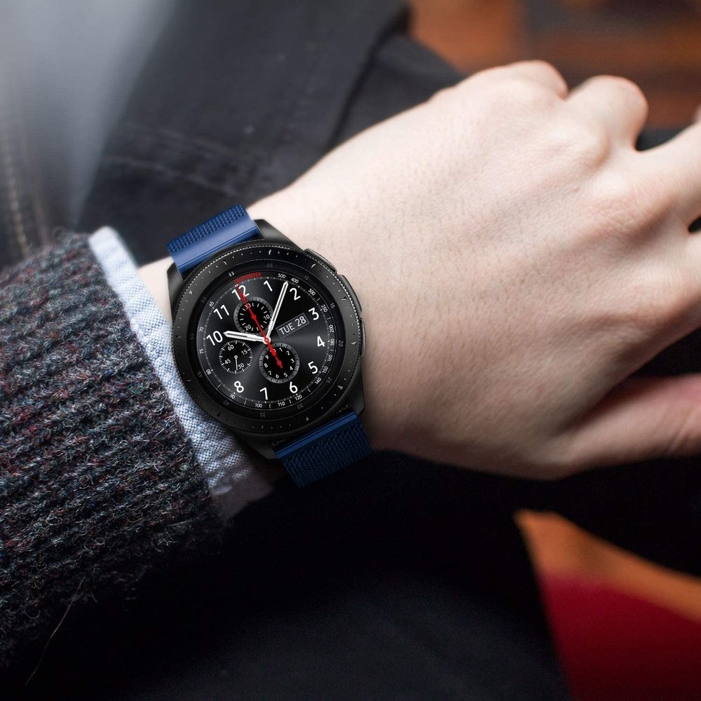 Strap-it Strap-it Bracelet Milanais Samsung Galaxy Watch 46mm (bleu) Strap-it Strap-it Bracelet Milanais Samsung Galaxy Watch 46mm (bleu)