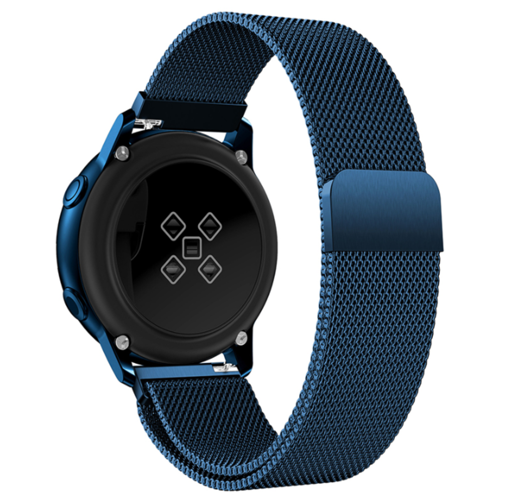 Strap-it Strap-it Bracelet Milanais Samsung Galaxy Watch Active (bleu)