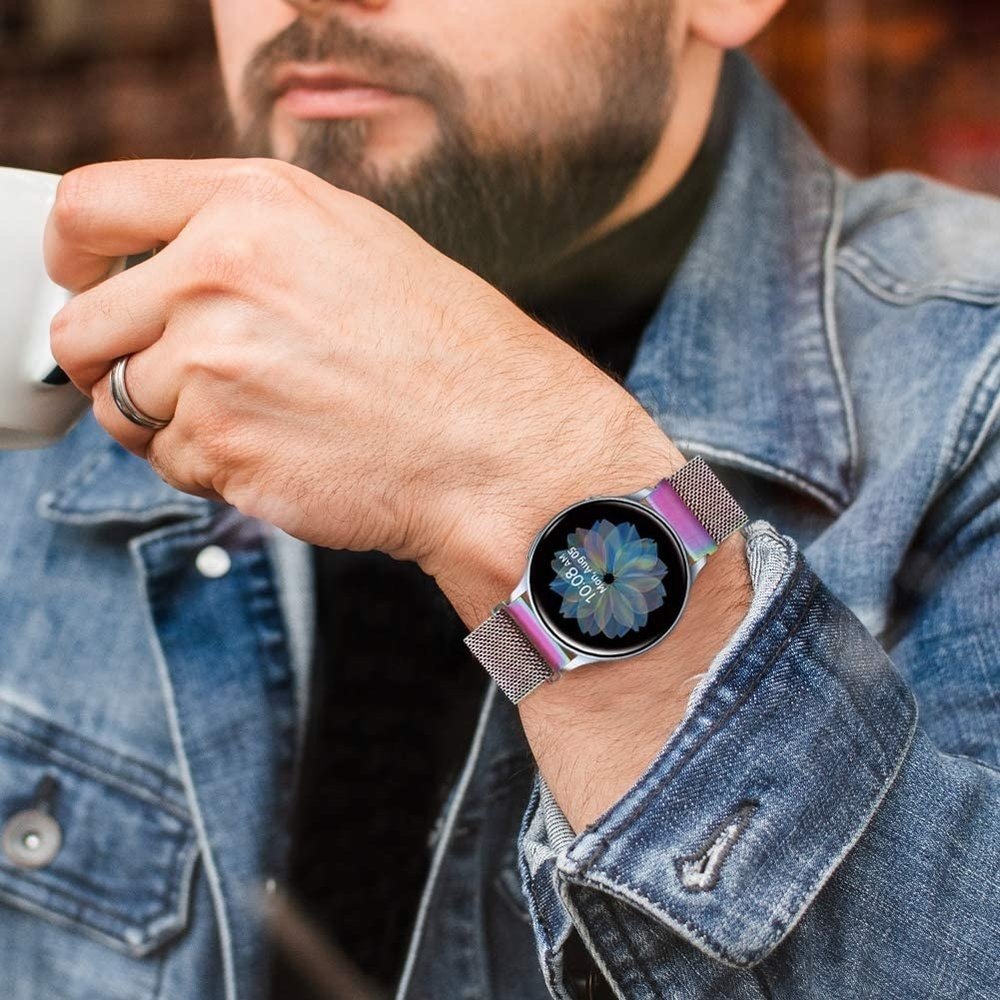 Strap-it Strap-it Bracelet Milanais Samsung Galaxy Watch Active (arc-en-ciel)